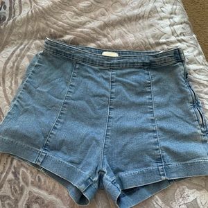 Dark blue high waist shorts